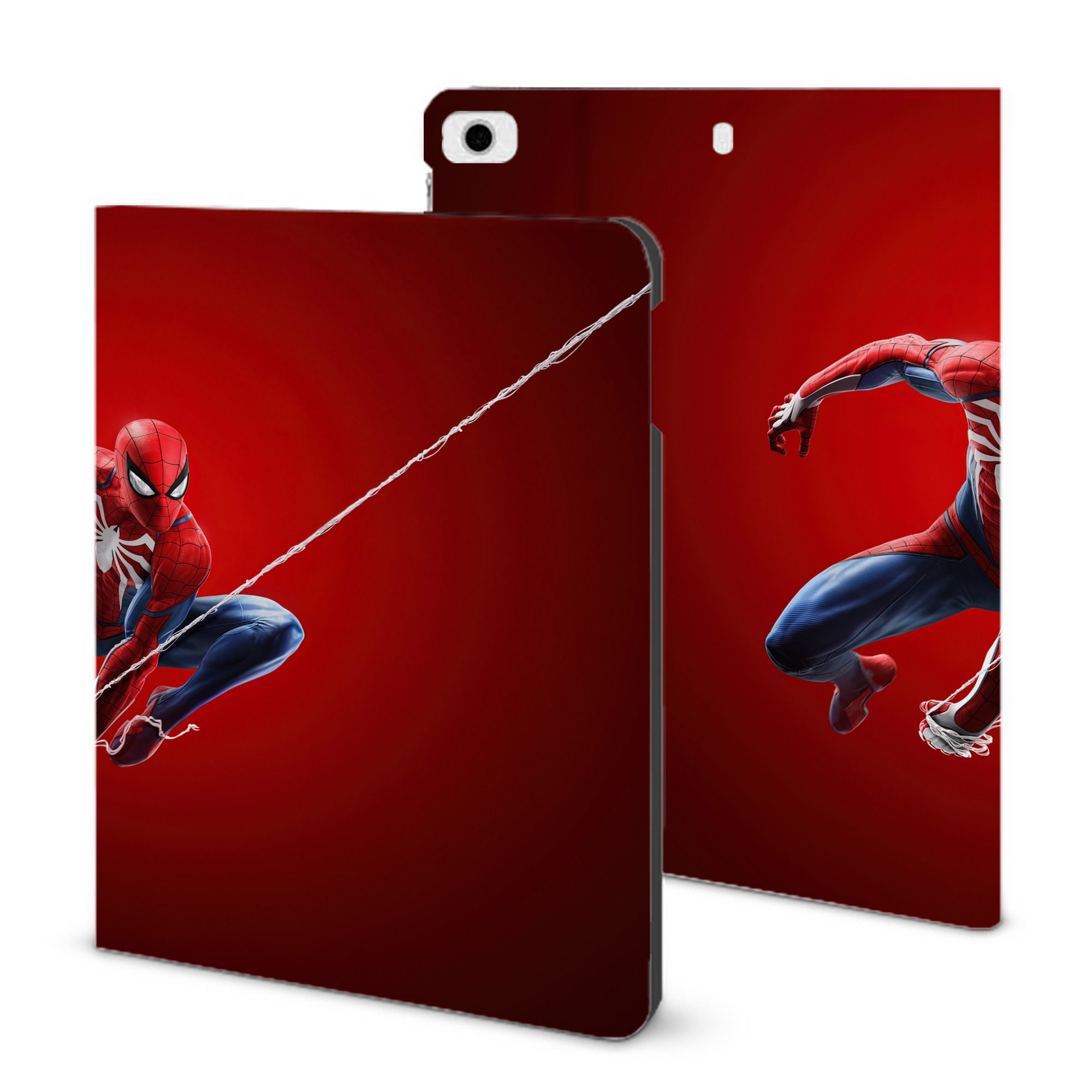 （画像用） Spider Man スパイダーマン IPad ケース ブック型 PUレザー TPU 耐衝撃 軽量 薄型 ペン収納なし 全面保護 IPad 各モデル対応